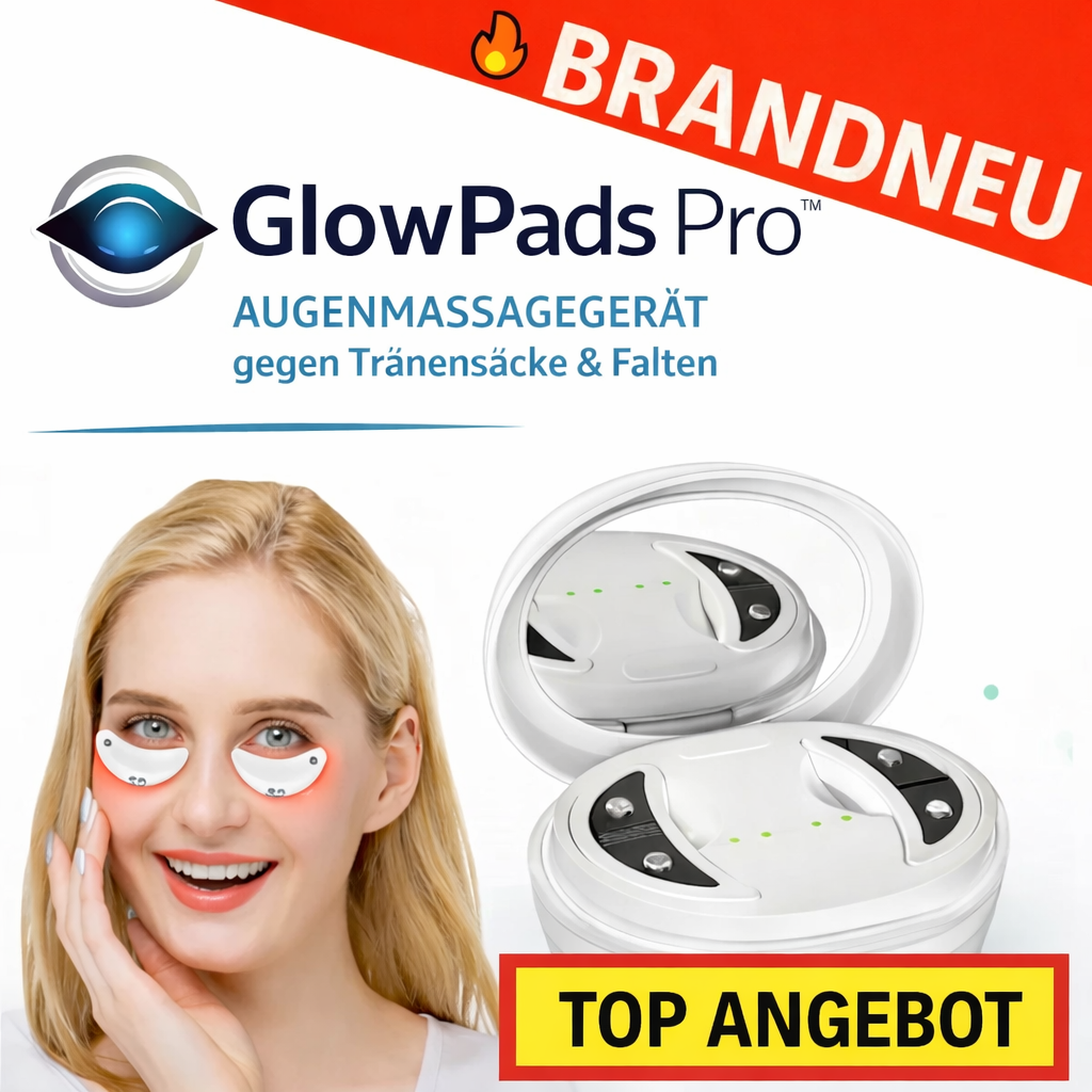 GlowPads Pro™ Augenpads Augenmassagegerät bei Augenringe, Tränensäcke & Falten