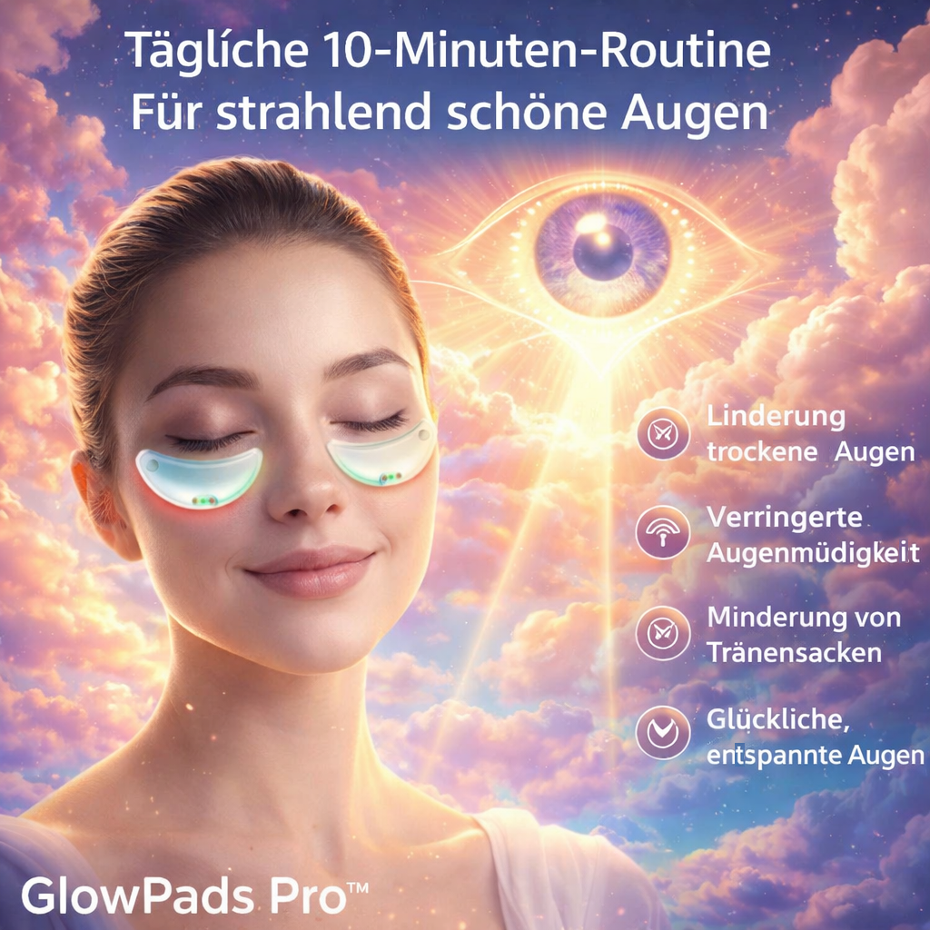 GlowPads Pro™ Augenpads Augenmassagegerät bei Augenringe, Tränensäcke & Falten