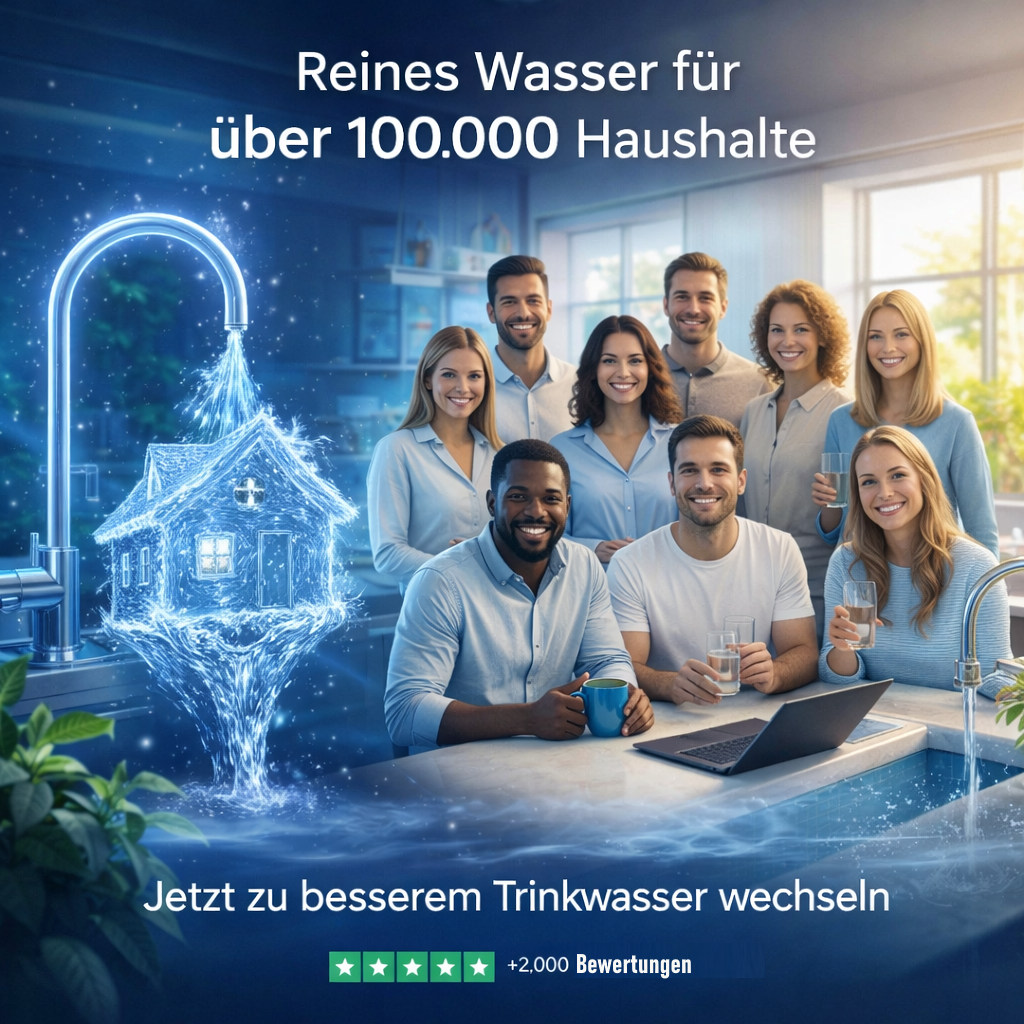 Puure™ 3.0 Wasserhahnfilter Wasserfilter Trinkwasserfilter inkl. 4 Ersatzfilter