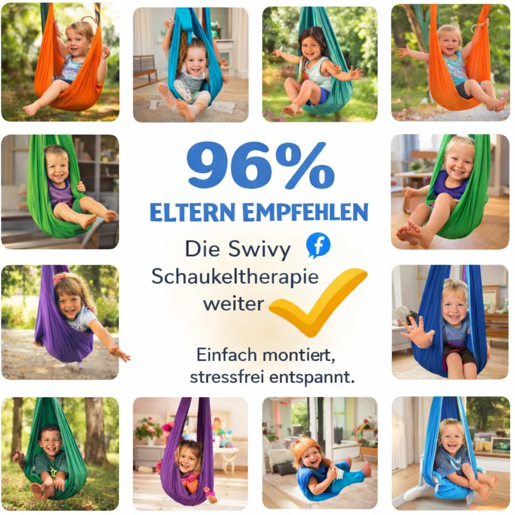 Swivy™ Therapieschaukel für Kinder Hängematte Indoor Sensorische Schaukel 150kg