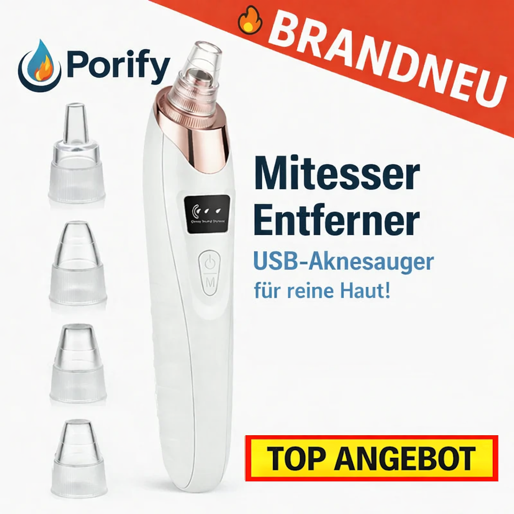 Porify™ Mitesser Entferner Porensauger Akne Porenreiniger Elektrisch Set USB