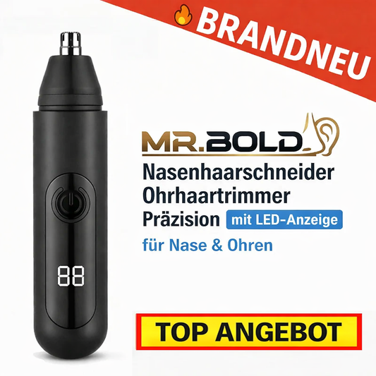 Mr. Bold™ Nasenhaartrimmer Profi Nasenhaarschneider Ohrhaartrimmer Präzision LED