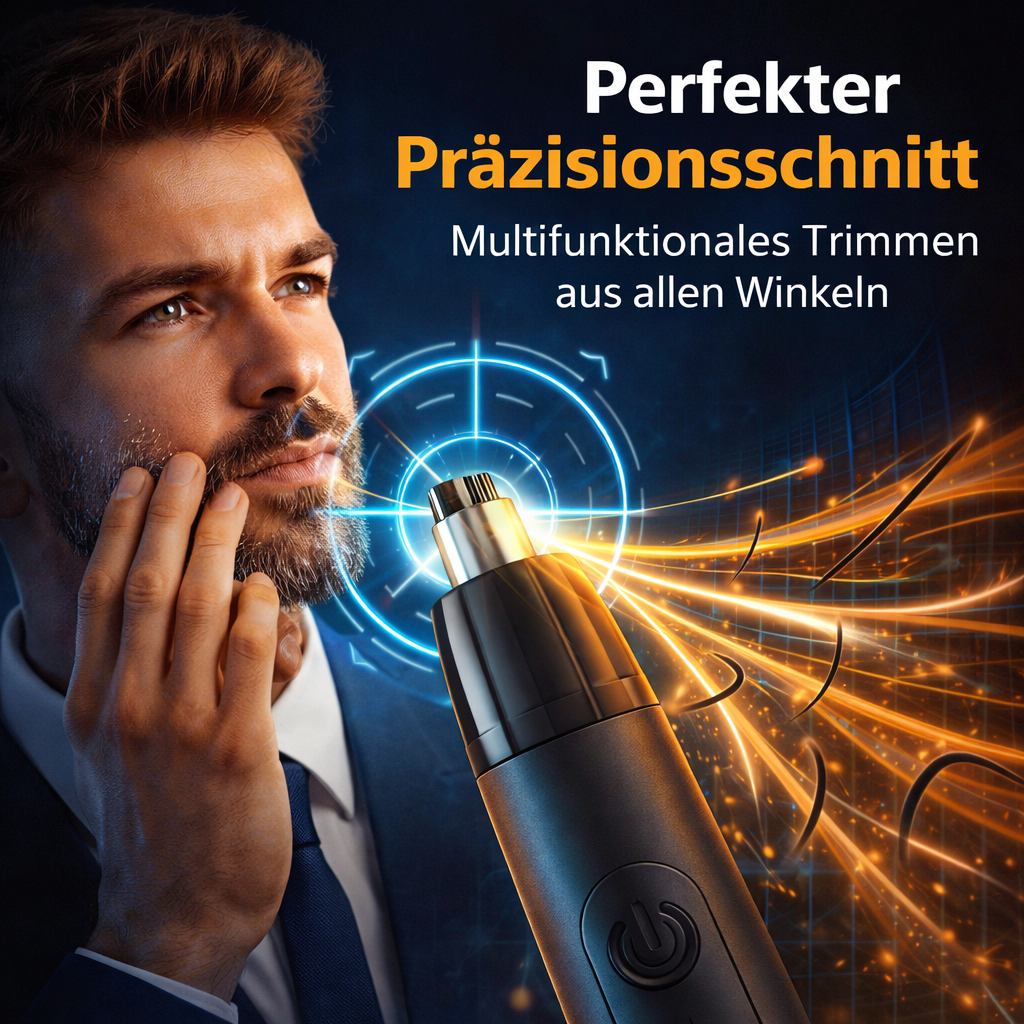 Mr. Bold™ Nasenhaartrimmer Profi Nasenhaarschneider Ohrhaartrimmer Präzision LED