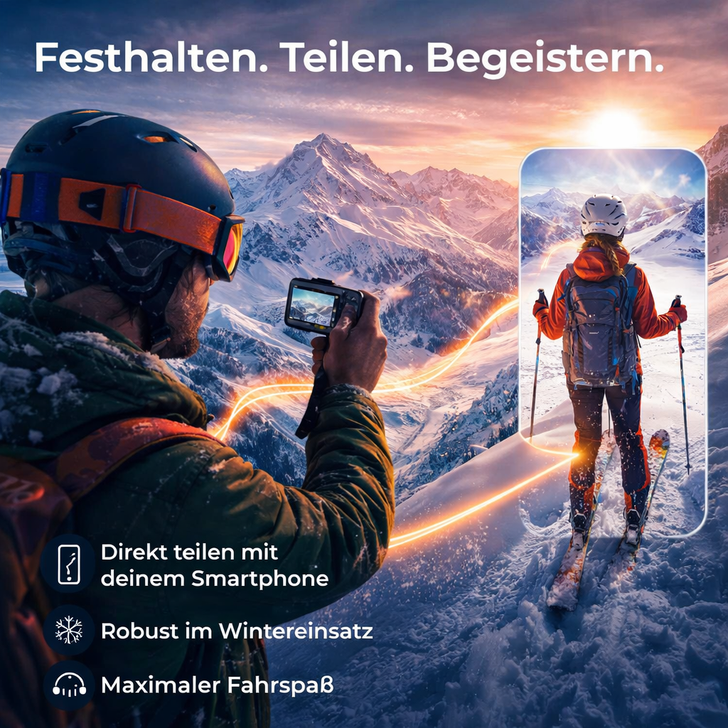 Kamerino™ Pro SnowVision Action Kamera Ski Snowboard Outdoor Cam Full HD Mini