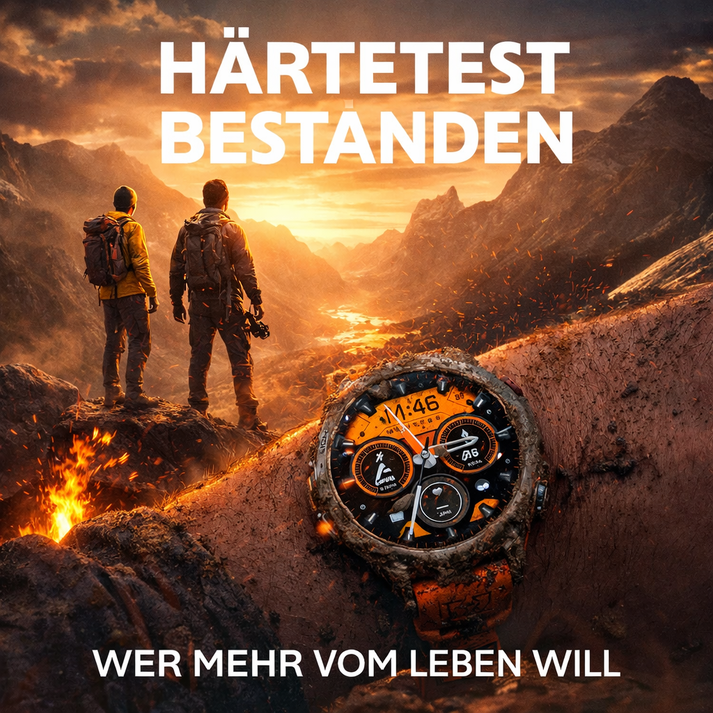 ZEUS™ 2.0 Smartwatch Herren Damen Fitness Tracker Puls SpO2 GPS Bluetooth IP68