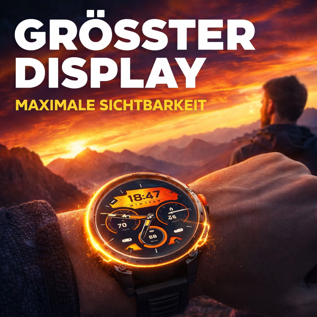 ZEUS™ 2.0 Smartwatch Herren Damen Fitness Tracker Puls SpO2 GPS Bluetooth IP68