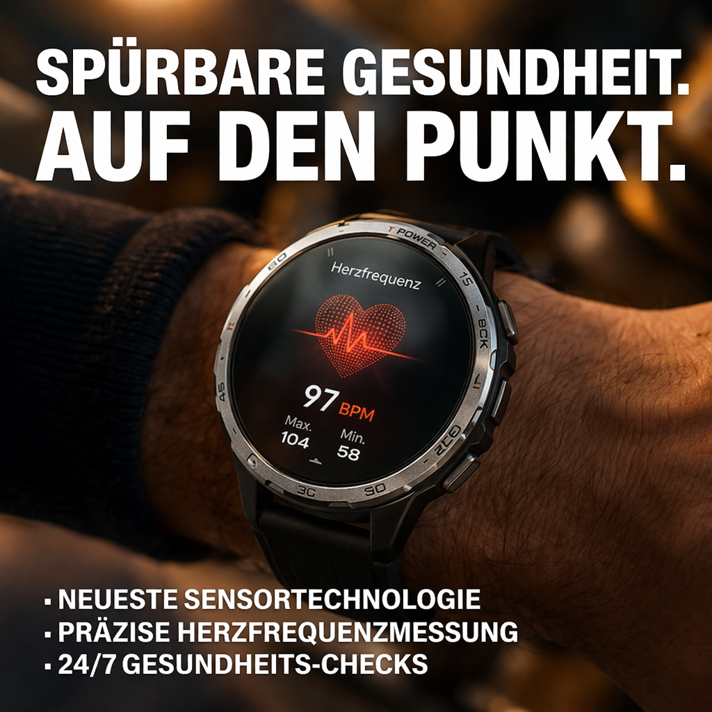 ZEUS™ 2.0 Smartwatch Herren Damen Fitness Tracker Puls SpO2 GPS Bluetooth IP68