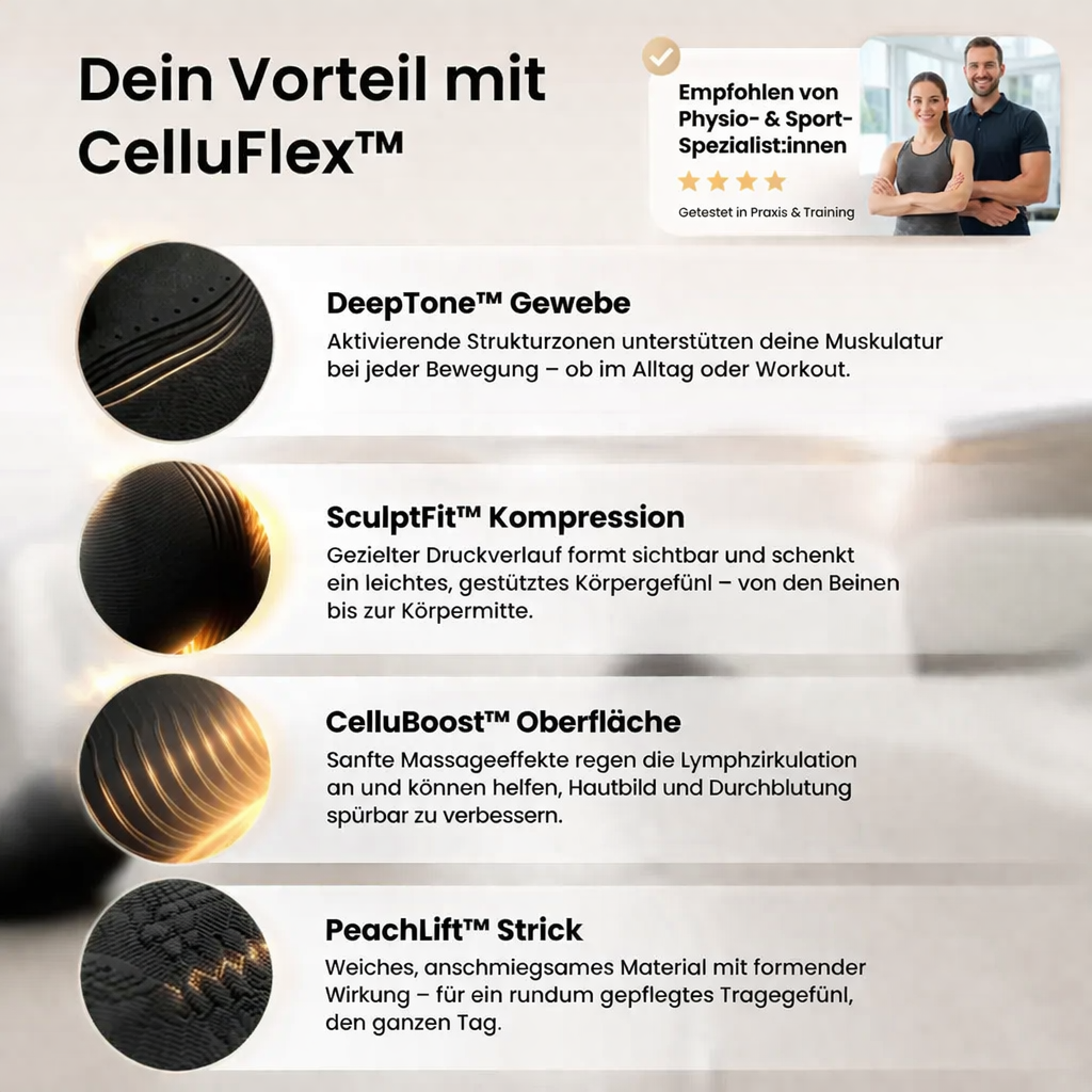 Coreex™ CelluFlex #1 Anti-Cellulite Leggings Kompression Push-Up Shaping Damen