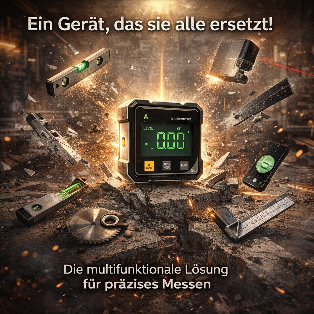 Luminis X1™ 5-in-1 Präzisionsmessgerät Winkelmesser Neigungsmesser Wasserwaage
