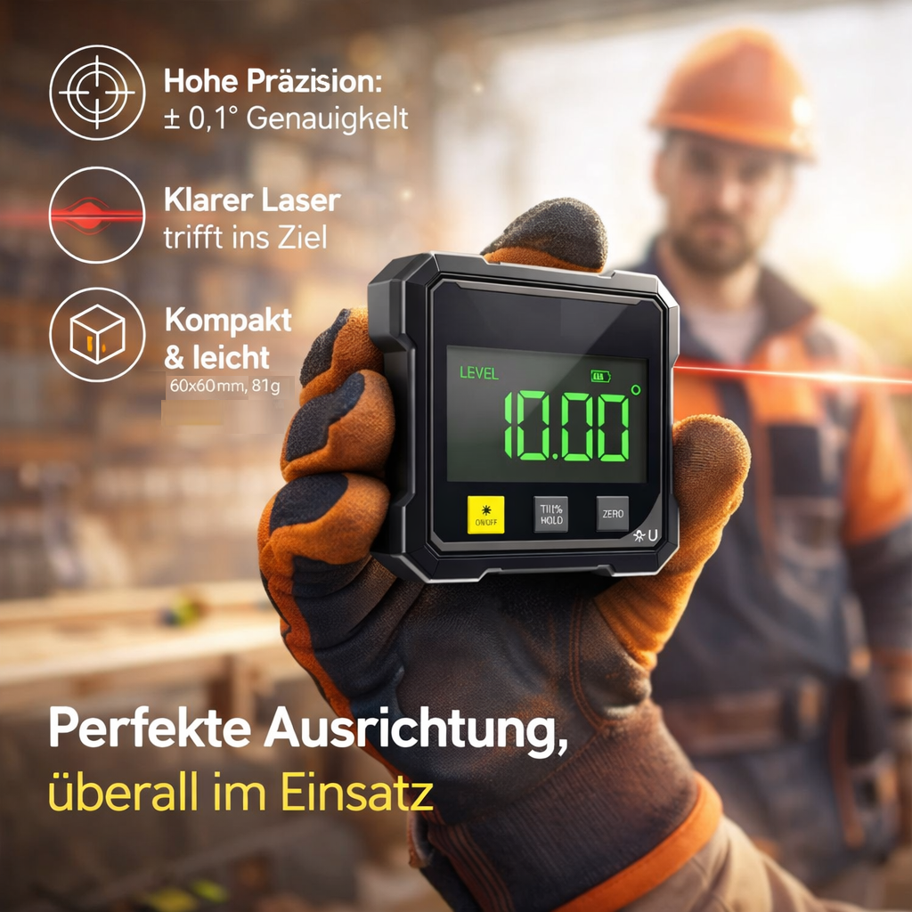 Luminis X1™ 5-in-1 Präzisionsmessgerät Winkelmesser Neigungsmesser Wasserwaage