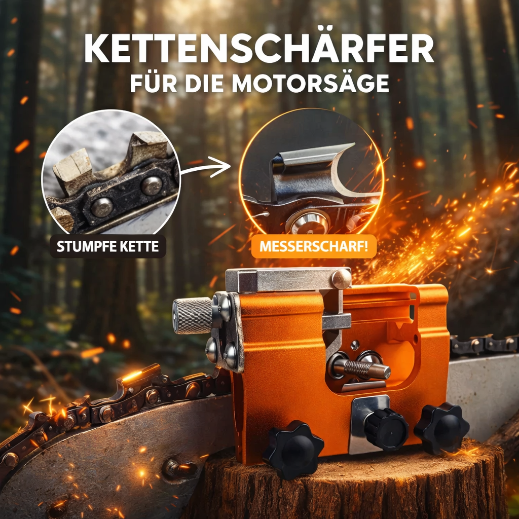 ProfiSaw™ Kettensäge Schärfgerät Kettenschärfer mit Winkelführung das Original!