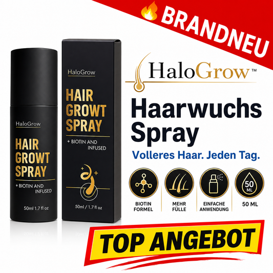 HaloGrow™ Haarwuchs Spray Haarwachstumsspray Haarverdichtung für volleres Haar!