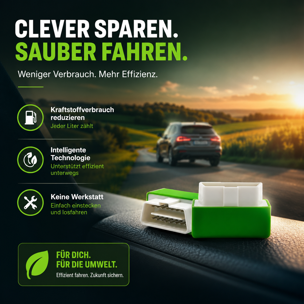 SynGas™ OBD2 Spritsparer Auto Kraftstoffspargerät ChipTuning für Benzin & Diesel