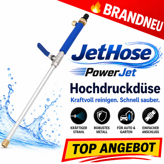 JetHose™ Hochdruckdüse Wasserdüse Aufsatz für Gartenschlauch super kraftvoll!