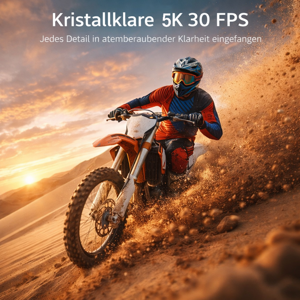 Swevix™ Action Kamera 5K Ultra HD 50MP WiFi 30m Wasserdicht 170° Servix SportCam