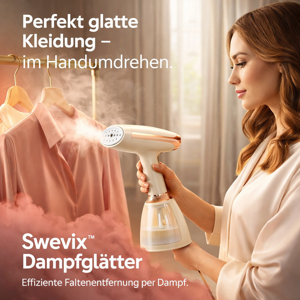 Swevix™ Dampfglätter Steamer Bügeleisen Servix Dampfbürste 1500W & 3 Stufen