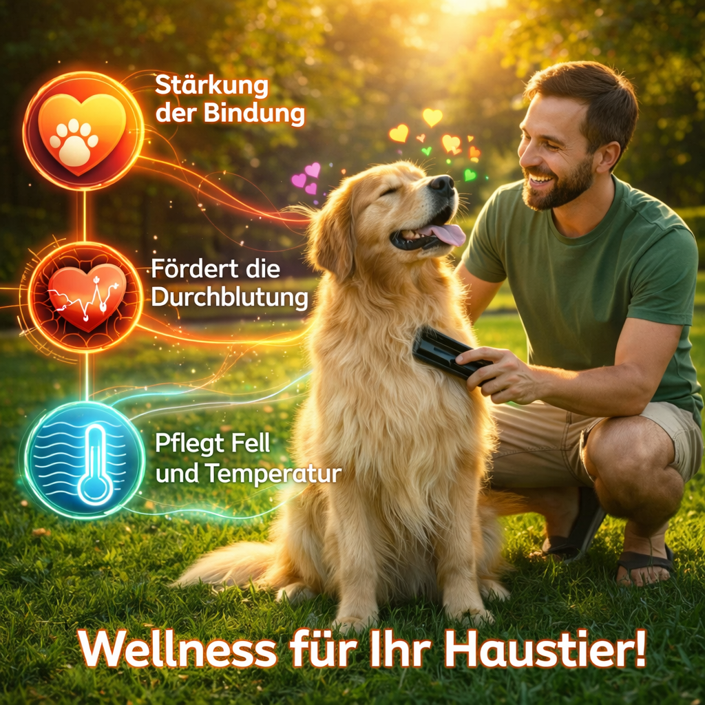 Fellwunder™ Bürste Tierhaarbürste Hunde Katzen Fellentferner Selbstreinigende