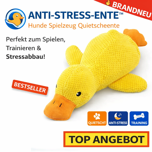 Anti Stress Ente™ Hunde Spielzeug Quietscheente Welpen Training - Der Bestseller
