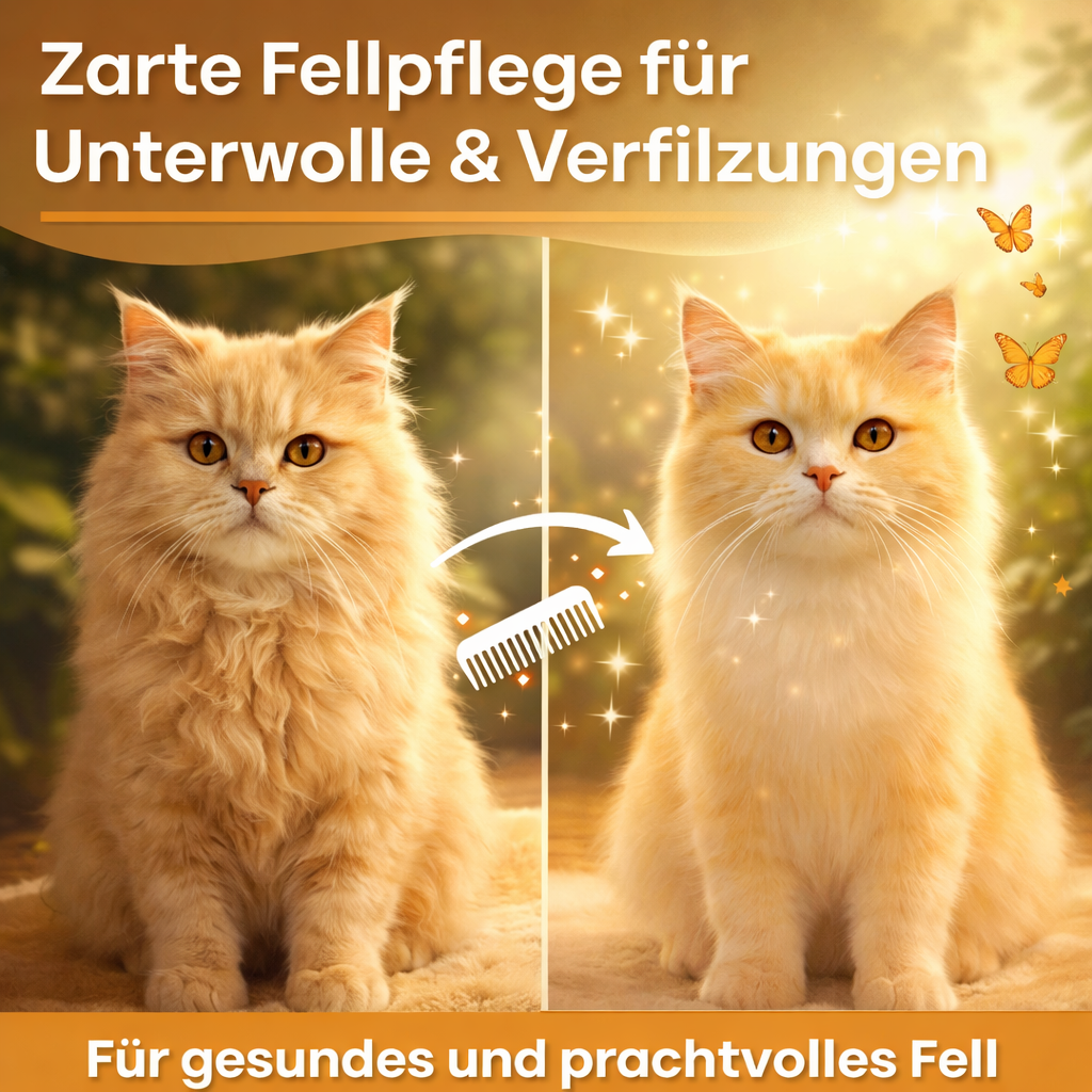 Fellblitz™ Katzenbürste Tierhaarbürste Fell Bürste Selbstreinigend Bestseller