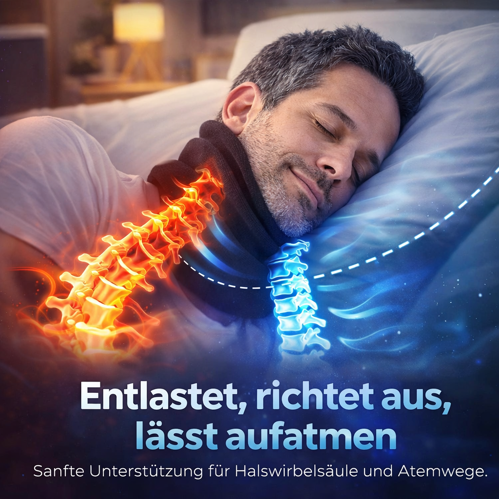 Vitavix NeckSupport™ Anti-Schnarch Nackenstütze Halskrause Schlafhilfe Komfort