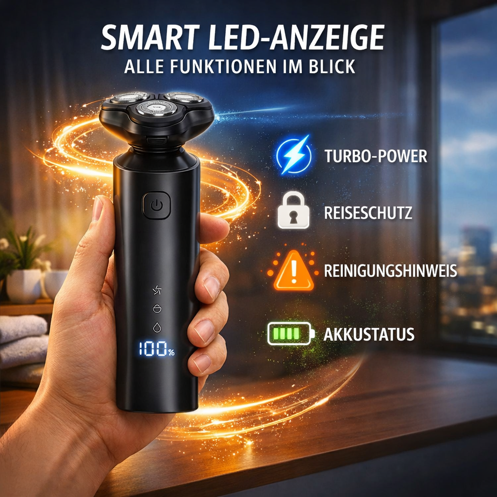 EQ 8 Ultra™ Elektrorasierer Nass & Trocken 90 Min Akku LED Präzisionstrimmer