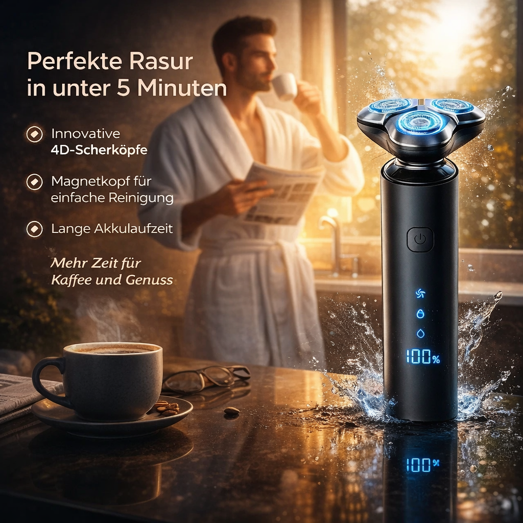EQ 8 Ultra™ Elektrorasierer Nass & Trocken 90 Min Akku LED Präzisionstrimmer