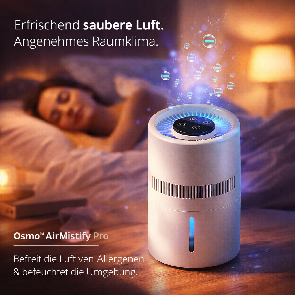 Osmo™ AirMistify Pro 2-in-1 Luftbefeuchter Luftreiniger leise für Zuhause & Büro