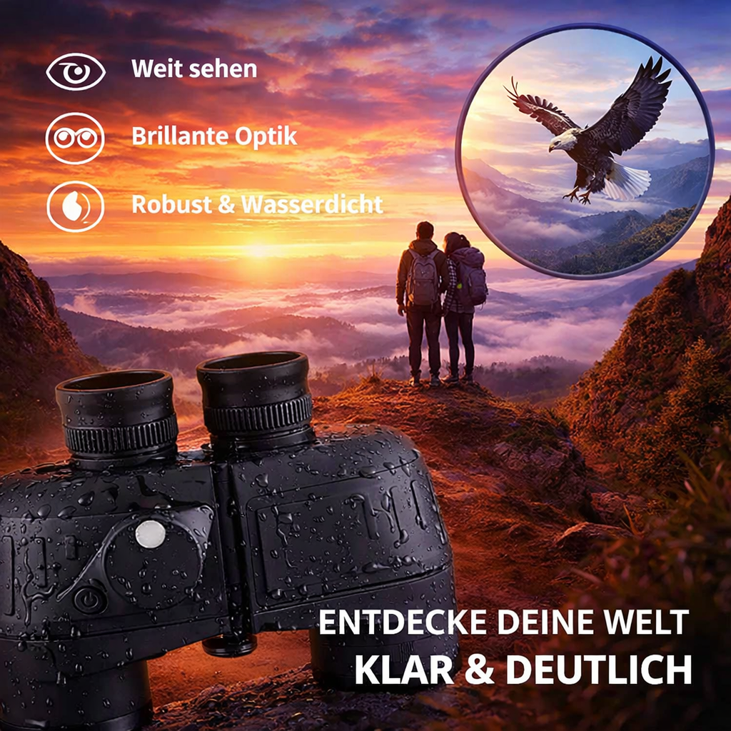 SeaSpix™ Marine Military Fernglas mit Entfernungsmesser & Kompass Wasserdicht