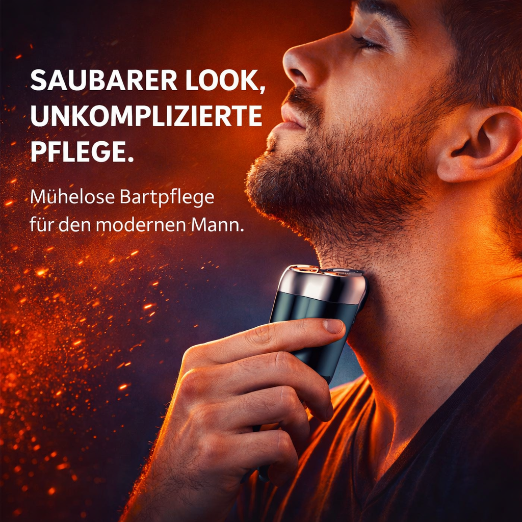iTurbo Pro™ Doppelkopf Elektrorasierer Turbo-Spin 7500 U/min Nass-& Trockenrasur
