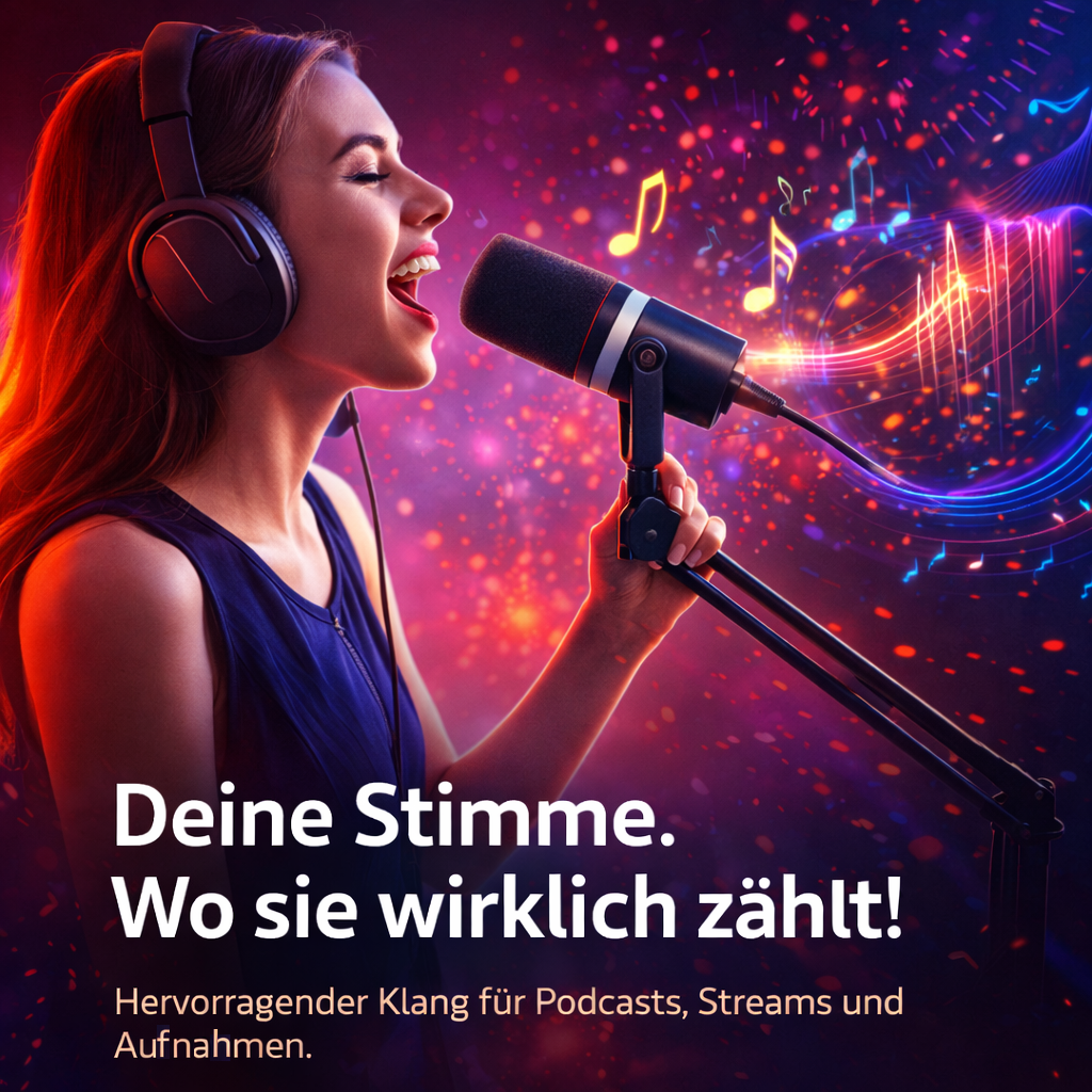 Swevix™ Mikrofon XLR USB-C HD Studio Mikrofon für iPhone Android Podcast Video