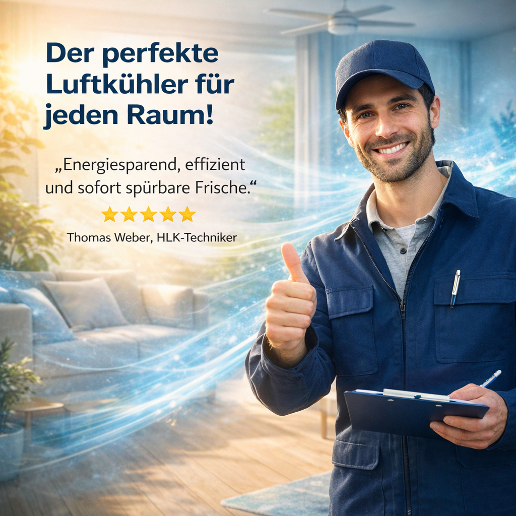AiraBreeze™ Mini Klimaanlage Luftkühler Tragbar Ventilator Schlafzimmer Leise