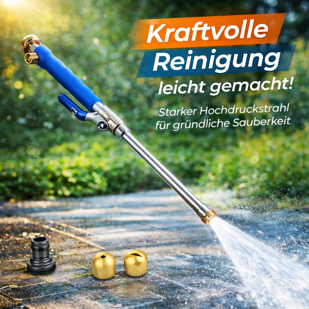 Hoffmarkt JetNex™ Hochdruck Wasserpistole Wasserlanze Gartenschlauch Düse Auto