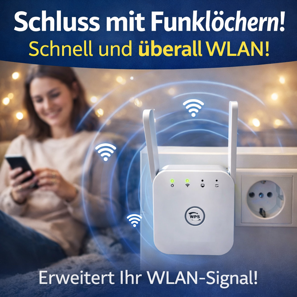 UltraXTend™ WiFi Repeater WLAN Extender Booster Signalverstärker LAN Port Setup