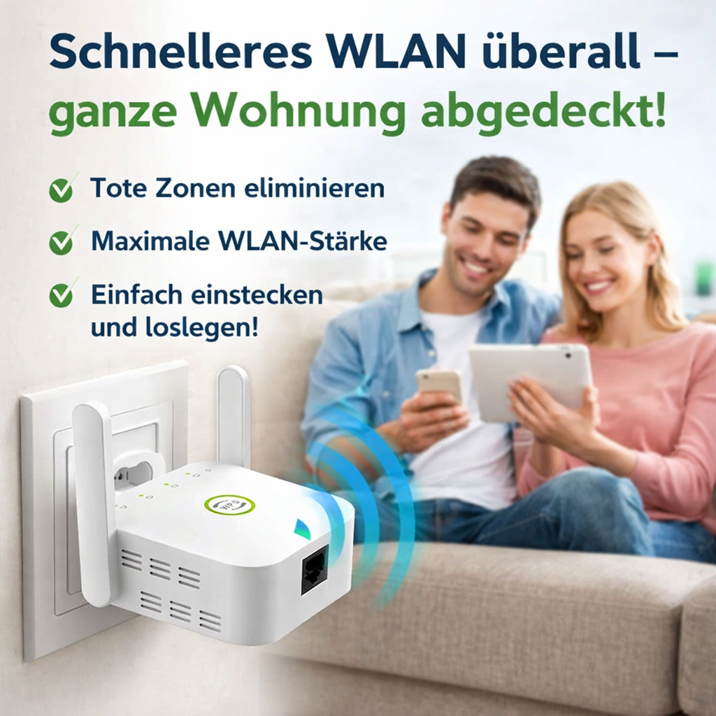 UltraXTend™ WiFi Repeater WLAN Extender Booster Signalverstärker LAN Port Setup