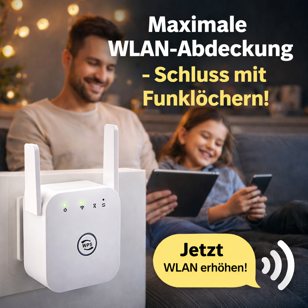 UltraXTend™ WiFi Repeater WLAN Extender Booster Signalverstärker LAN Port Setup