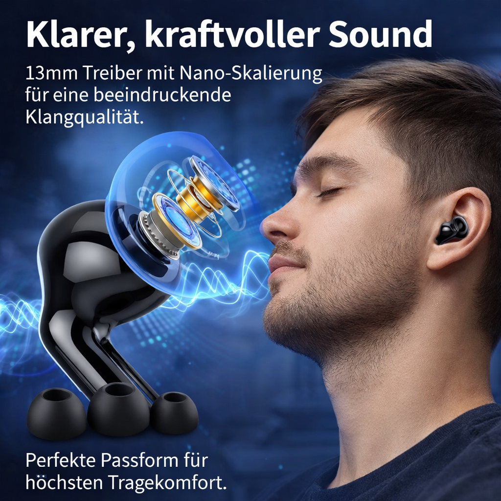 beatbuds™ X1 Bluetooth Kopfhörer In-Ear TWS Wireless mit LED Display & Ladecase