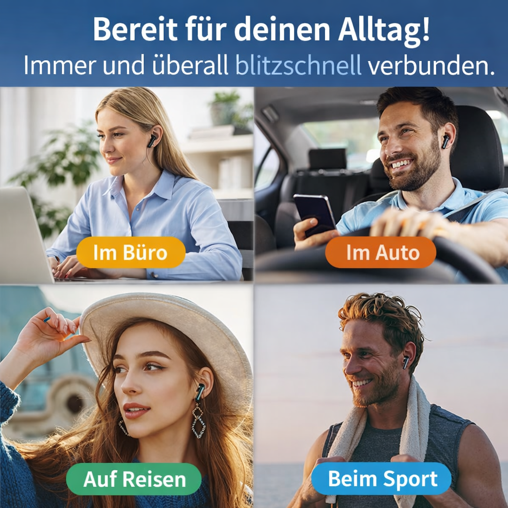 beatbuds™ X1 Bluetooth Kopfhörer In-Ear TWS Wireless mit LED Display & Ladecase