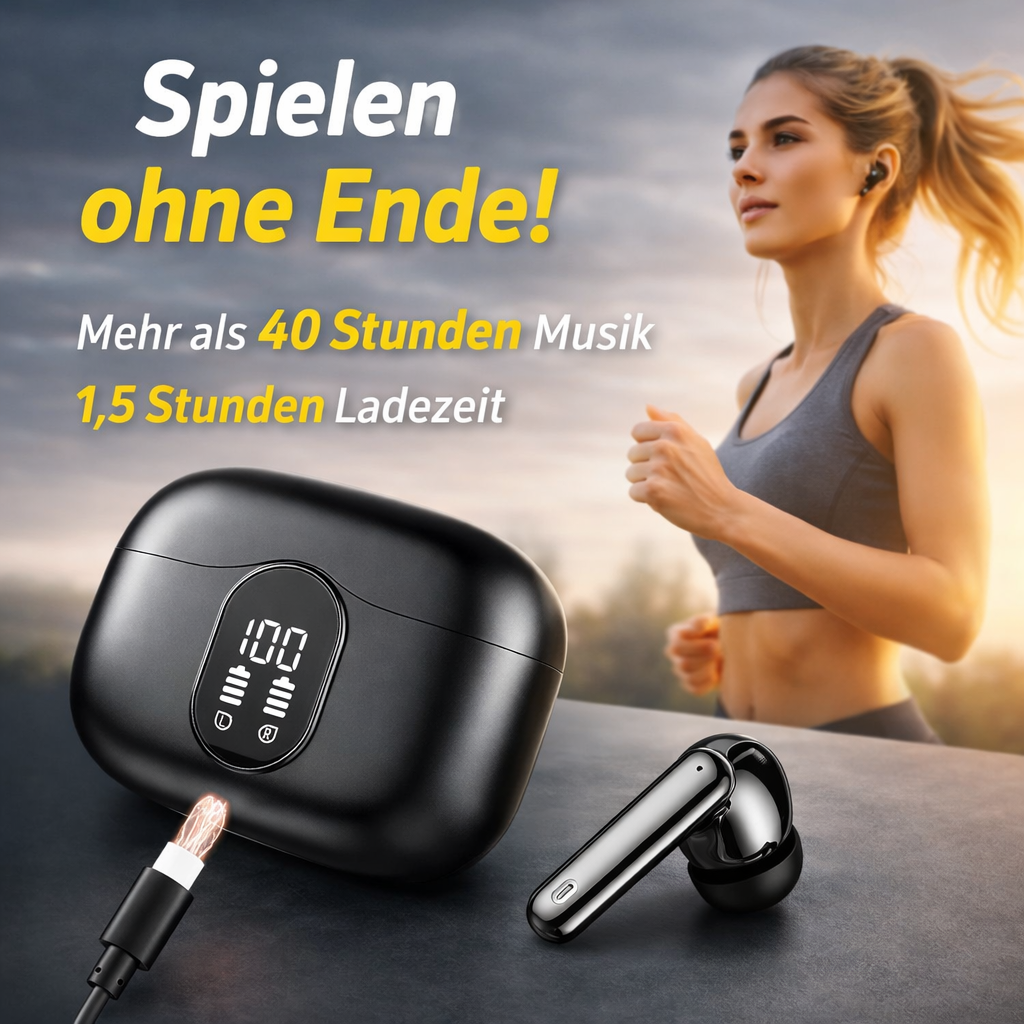 beatbuds™ X1 Bluetooth Kopfhörer In-Ear TWS Wireless mit LED Display & Ladecase