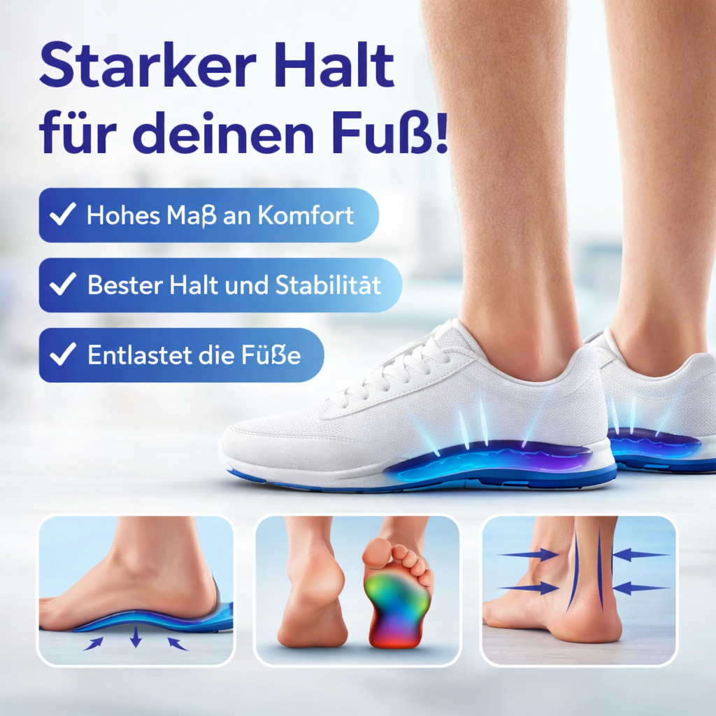 EvoStep™ Magnet Einlegesohlen Akupressur Fußgewölbe Schuheinlagen Orthopädisch