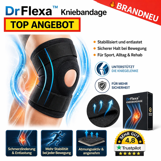 DrFlexa™ Kniebandage Orthese Kniestütze Stabilisierung Sport Knieorthese Klett