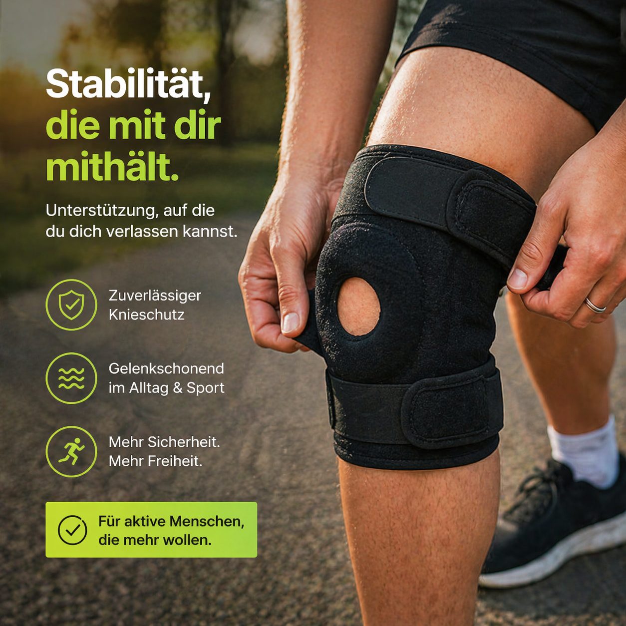 DrFlexa™ Kniebandage Orthese Kniestütze Stabilisierung Sport Knieorthese Klett