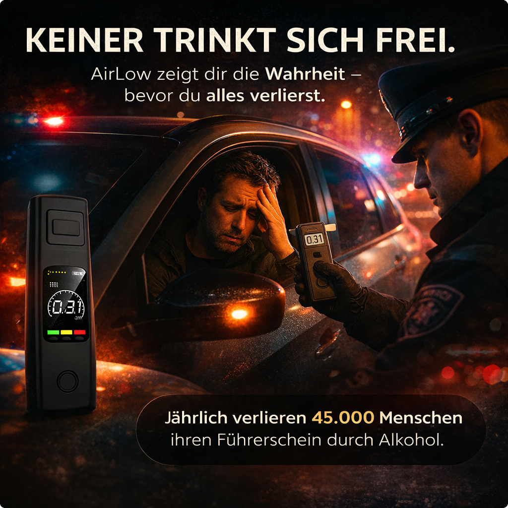 Airlow™ 2.0 - Alkoholtester | Promilletester | Alkoholmeter | Alkoholmessgerät