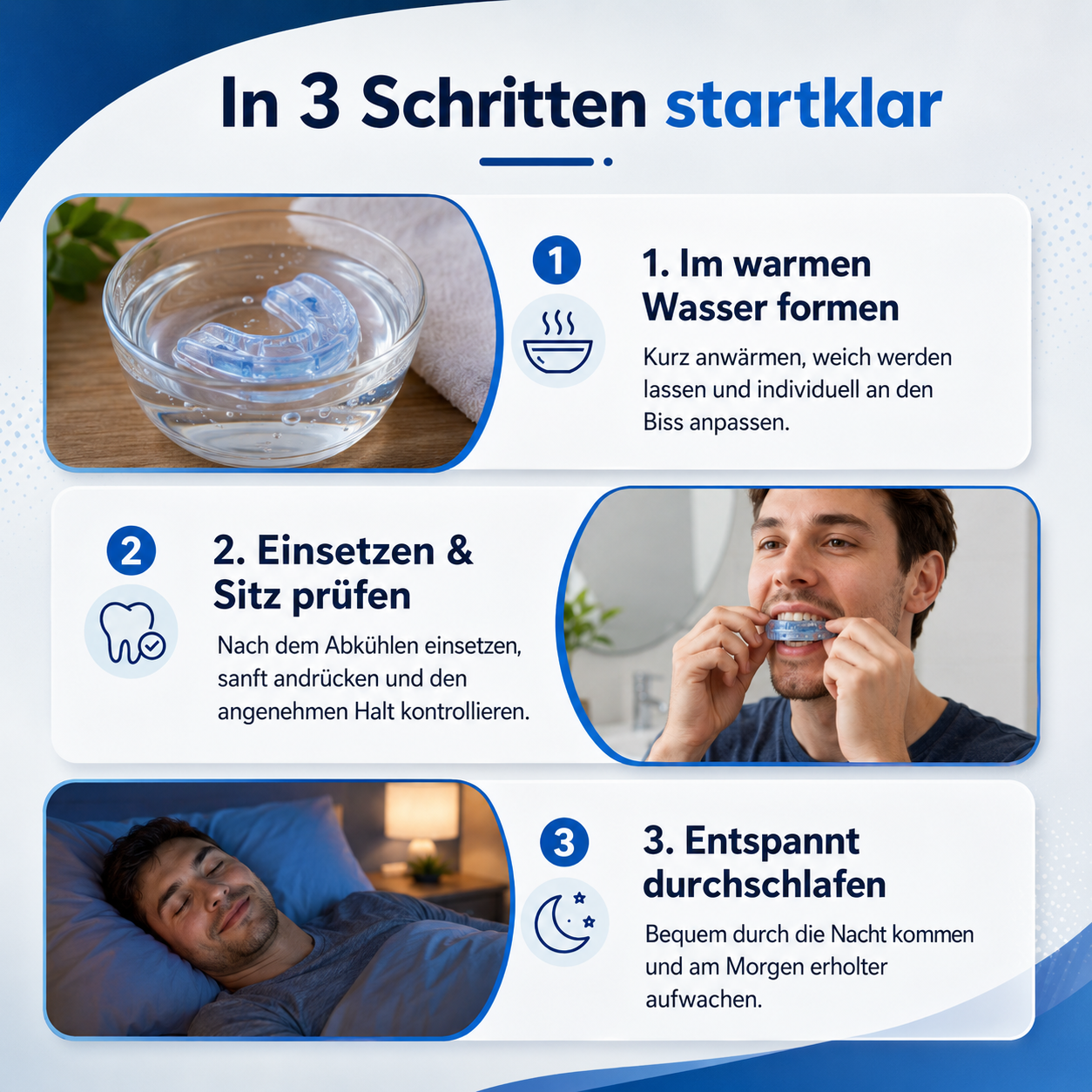 SleepZee™ Anti-Schnarch Mundstück Zahnschiene Schlafhilfe verstellbar BPA-frei