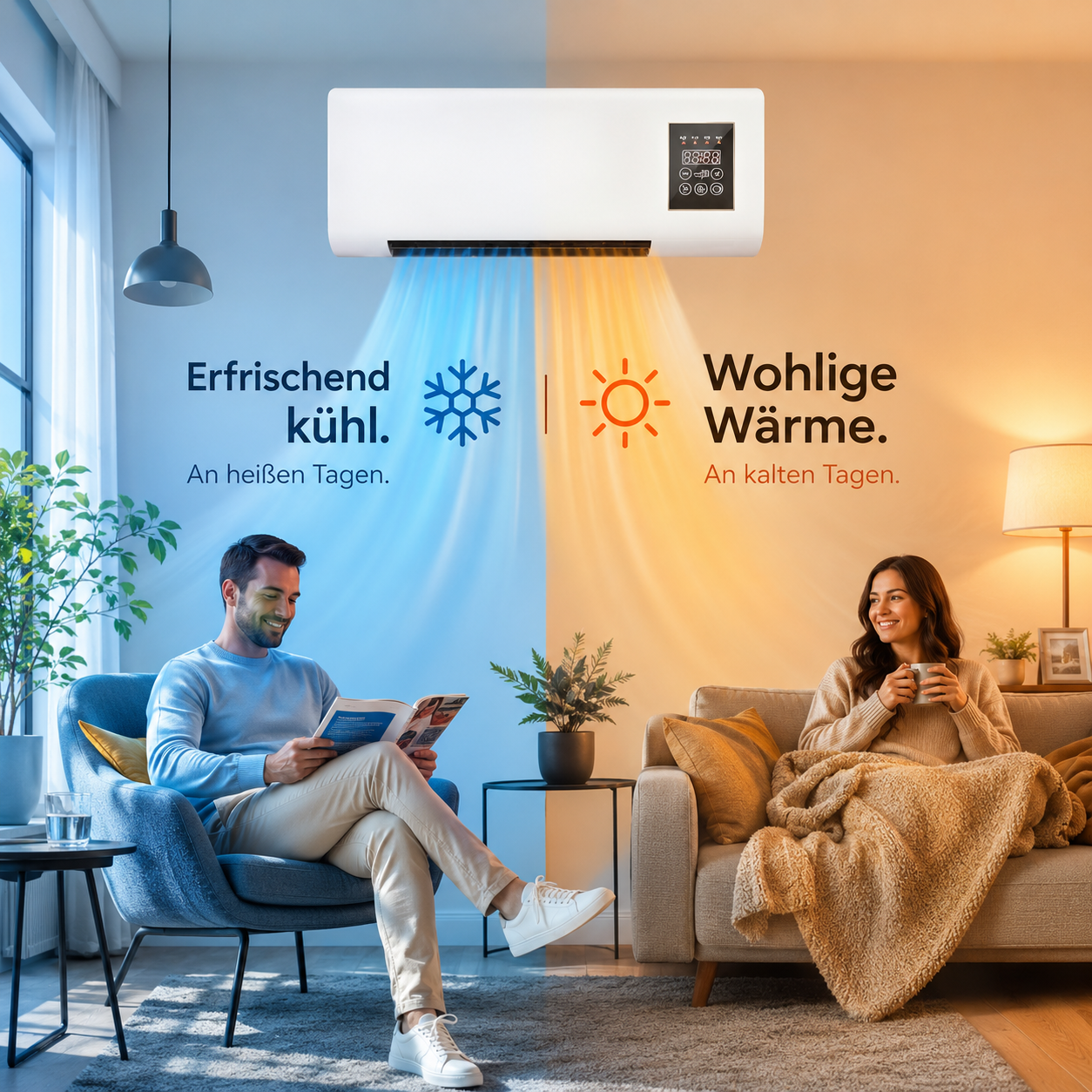 EpiCooler™ Mobile Klimaanlage Luftkühler Heizer Ventilator tragbar 2in1 Zuhause!