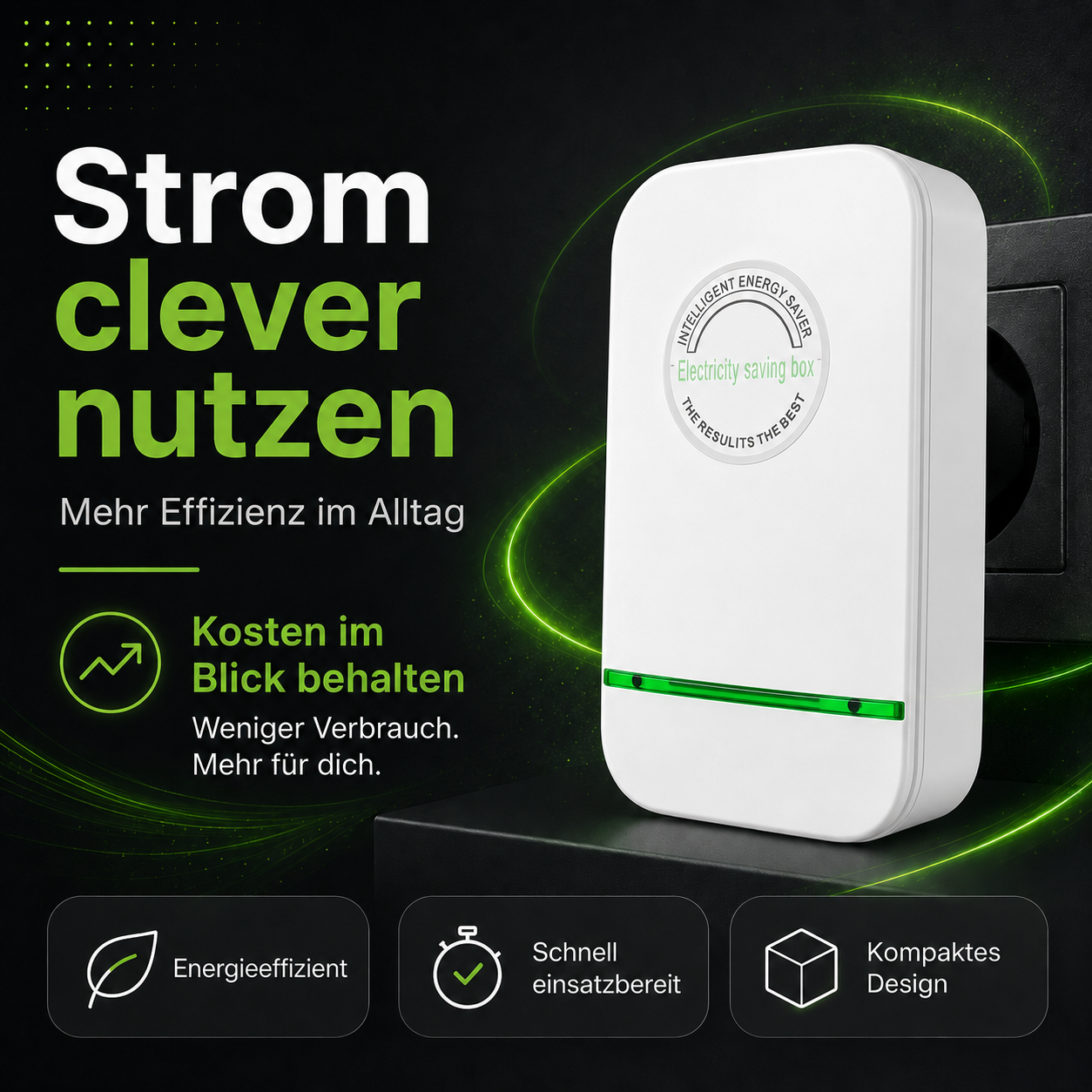 VoltCore™ Energiespargerät Steckdose Stromspargerät Überspannungsschutz für Haus