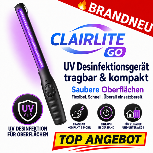 ClairLite™ Go UV Desinfektionsgerät Handlampe Oberflächen tragbar Zuhause LED