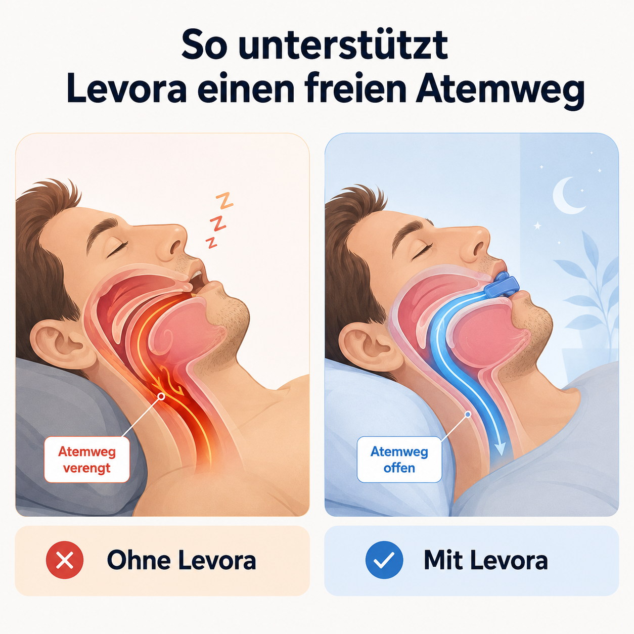 Levora™ Pro Anti Schnarch Schiene Schnarchstopper Zahnschiene Schlafhilfe