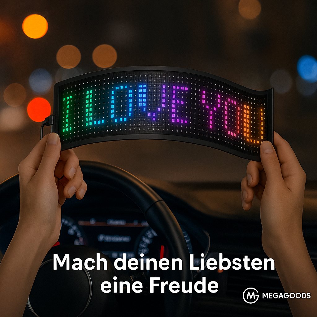 LED-Matrix Display Auto App-gesteuert flexibel programmierbar DE.