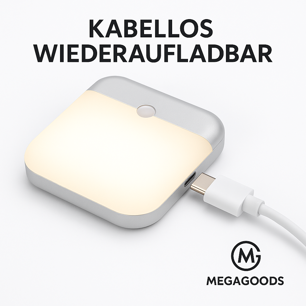 LED Sensor Nachtlicht kabellos wiederaufladbar für Schrank Küche DE.