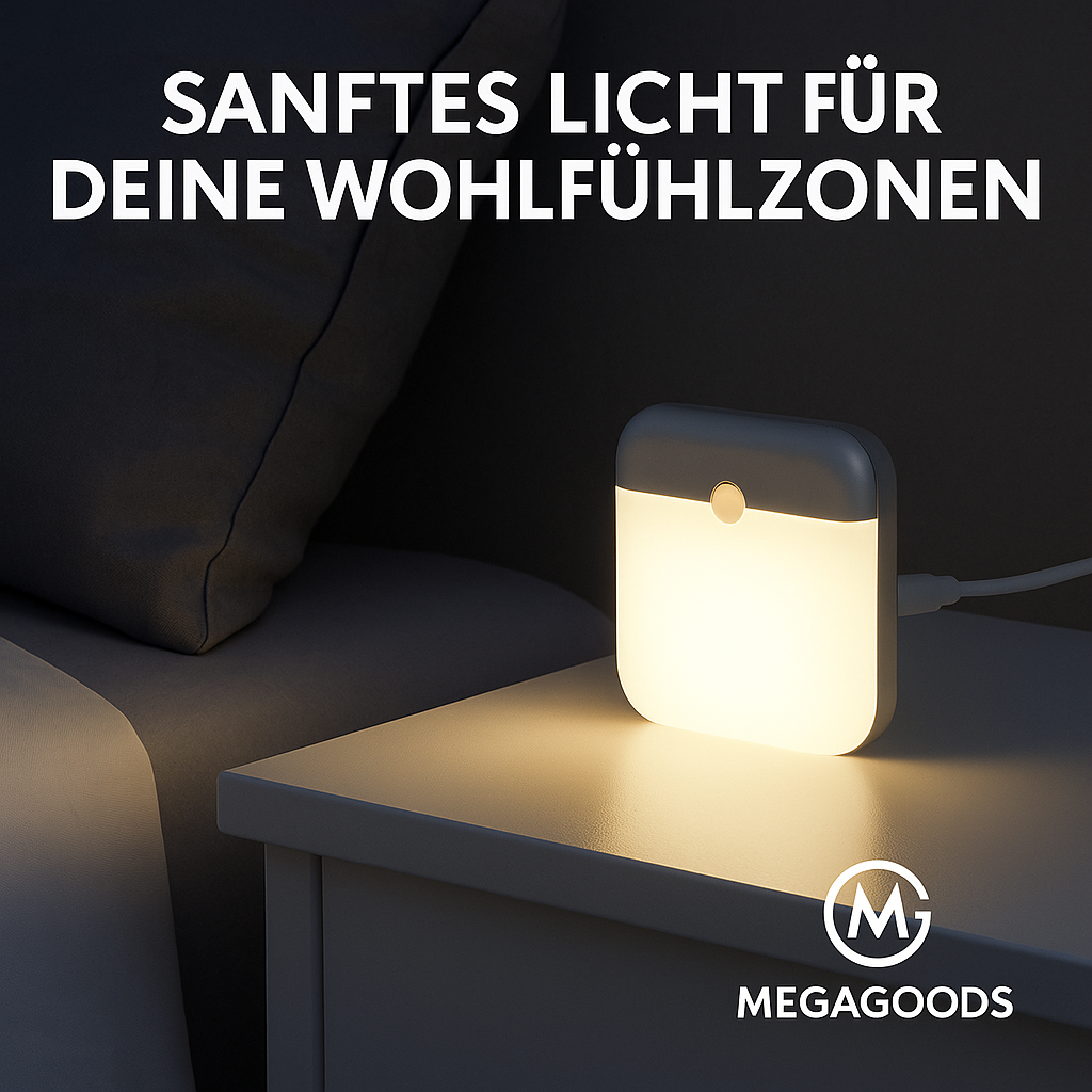 LED Sensor Nachtlicht kabellos wiederaufladbar für Schrank Küche DE.
